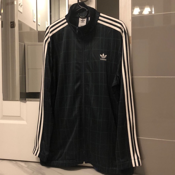 adidas plaid track jacket
